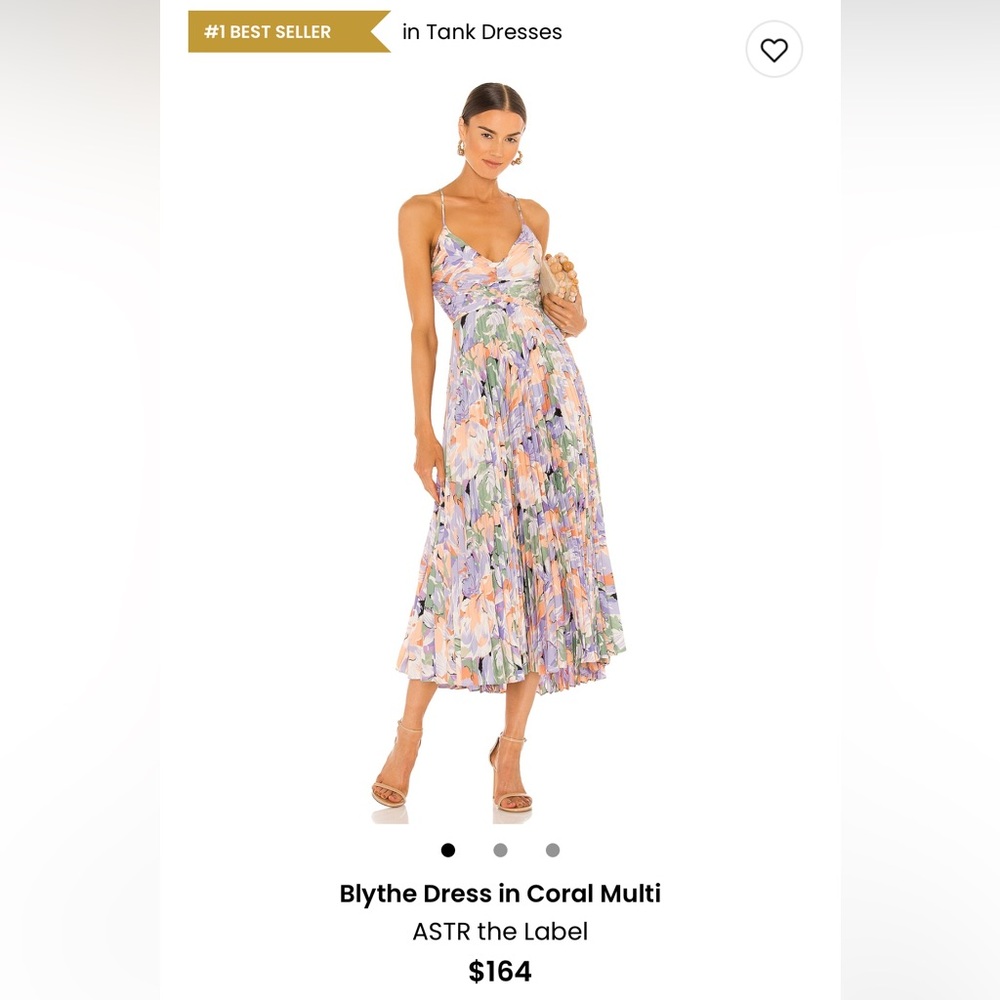 Astr Pink and Purple Tiered Midi Sundress